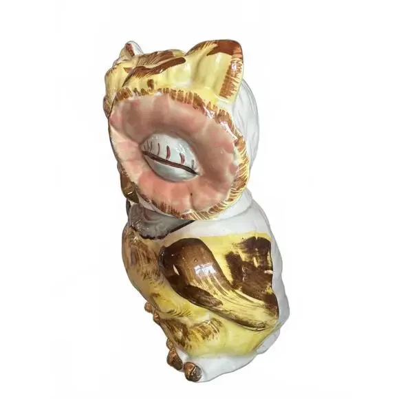 Vintage Ceramic Winking Owl cookie jar- RARE Shawnee Pottery - Picture 2 of 8